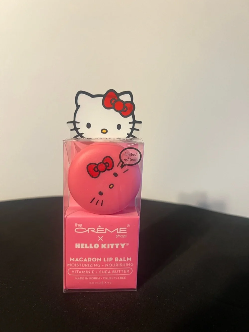NWT The Crème Shop x Hello Kitty Pink Macaron Lip Balm